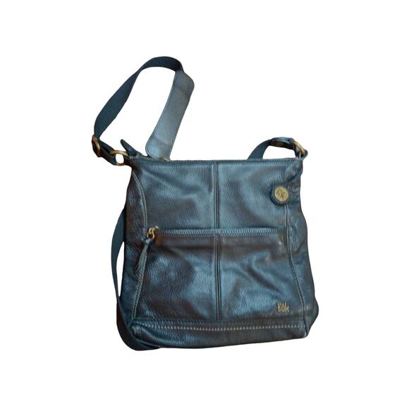 The Sak Iris Black leather crossbody shoulder Bag Purse - Picture 9 of 9